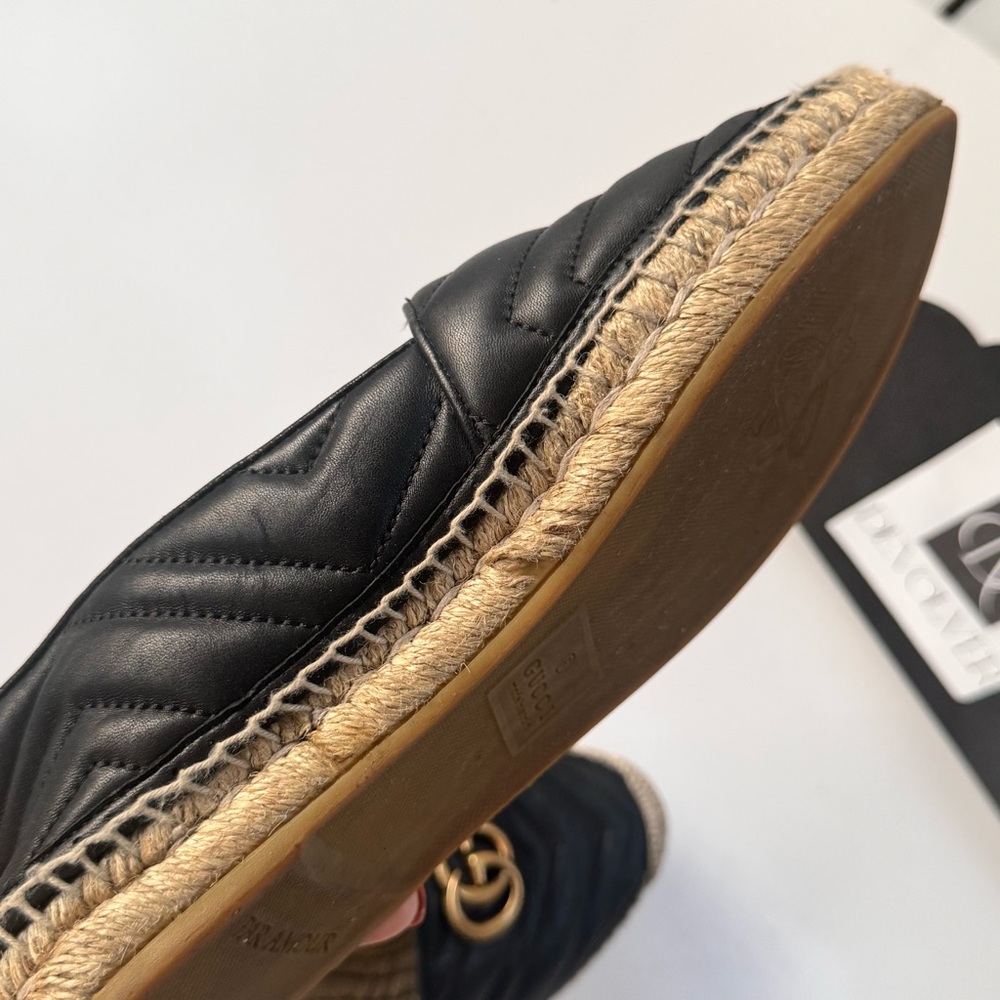 Gucci Black Espadrilles with Gold Logo - Picture 8 of 11